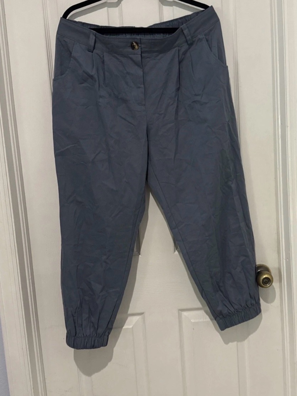 HALARA Slate Blue Jogger Pants with Elastic Cuffs size XL regular NWT